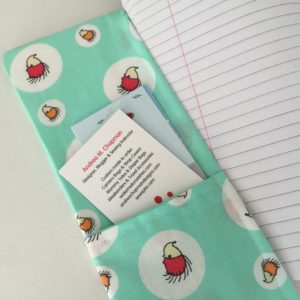 How to sew a notebook cover with zippered pocket by Sewspire