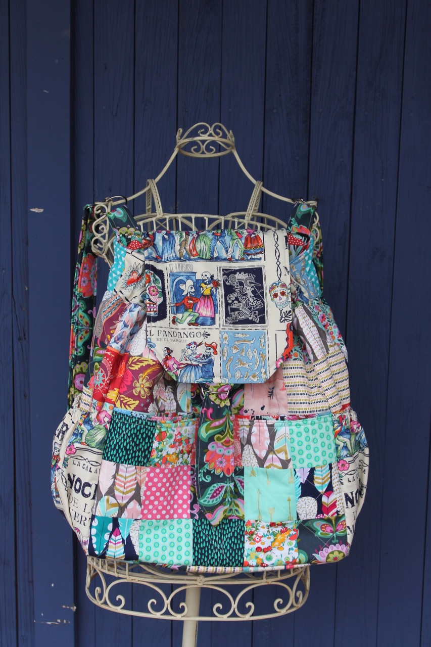 Convertible Patchwork Backpack by Sewspire