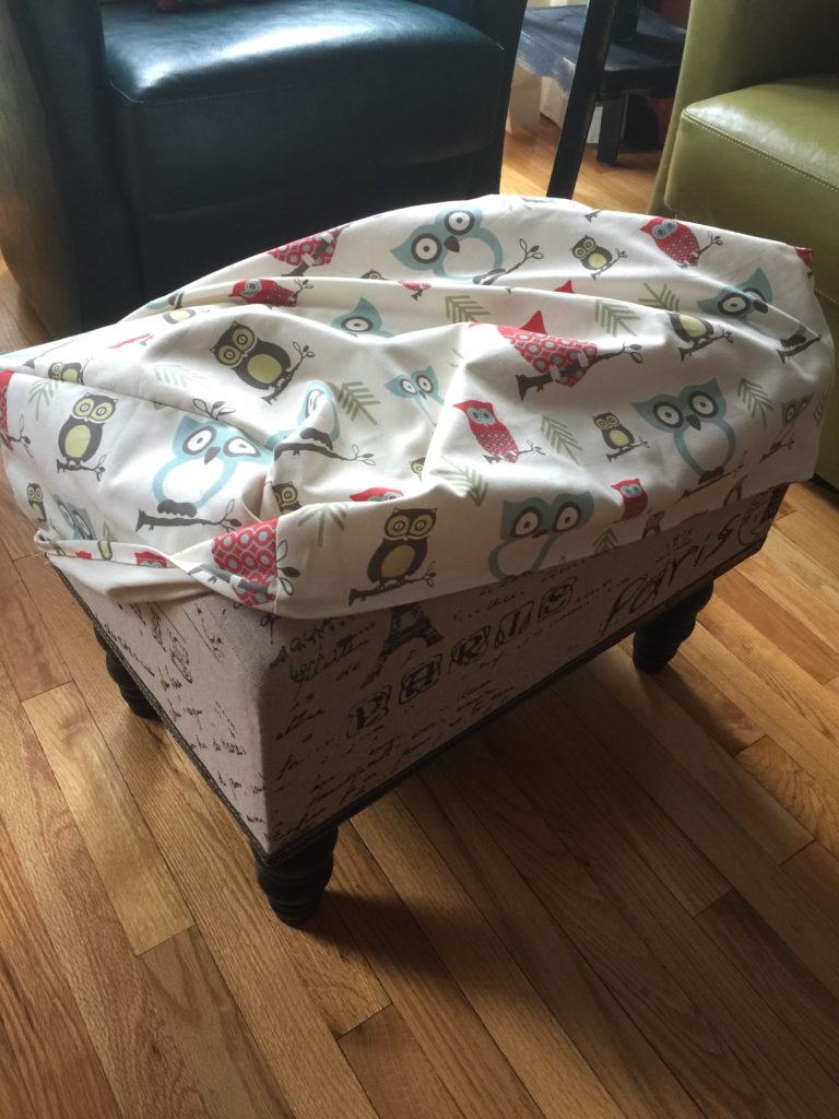 How to sew a custom fit ottoman slipcover