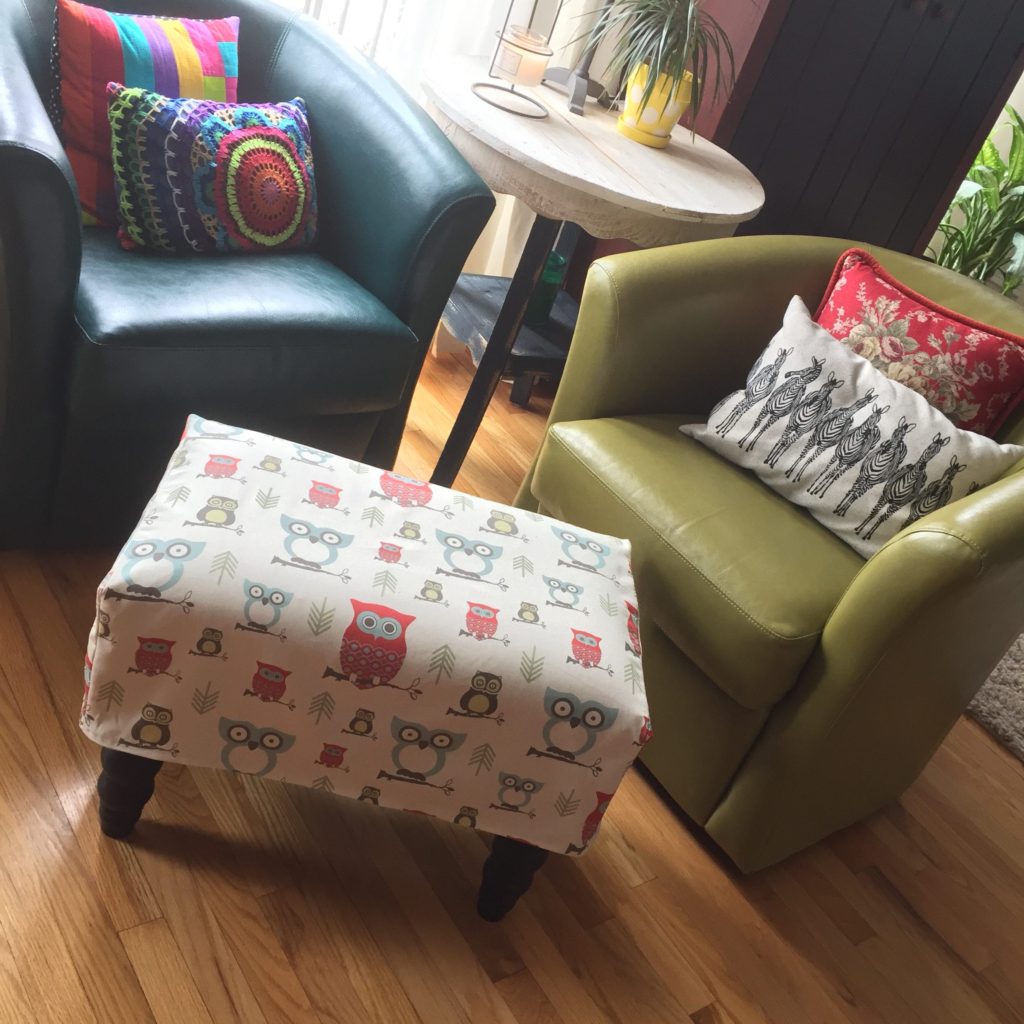 How to sew a custom fit ottoman slipcover