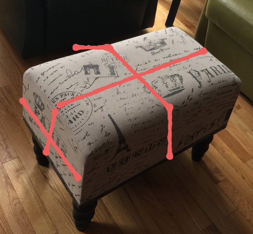 How to sew a custom fit ottoman slipcover