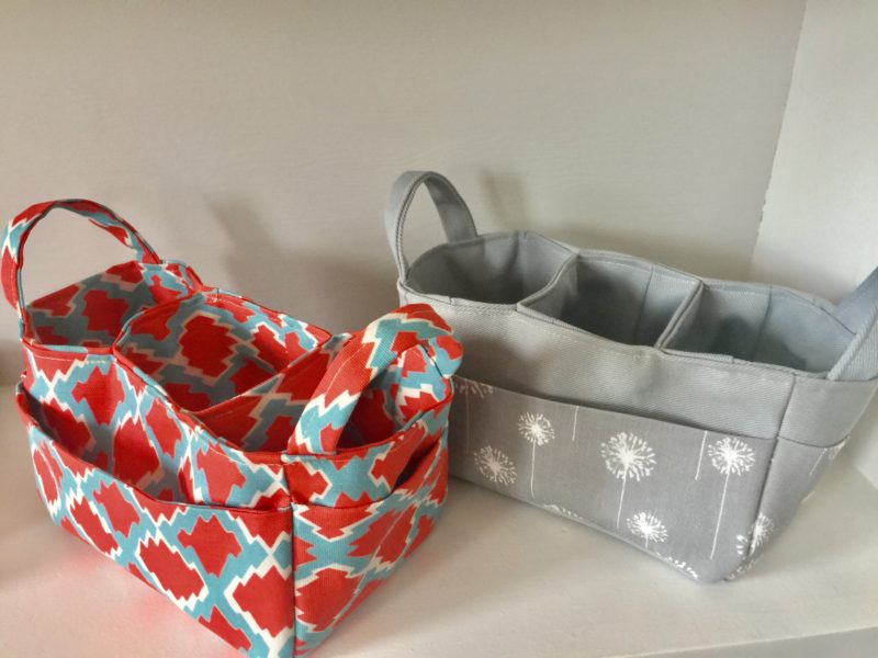 How to sew a three way divided organizer caddy + fabric giveaway and ...