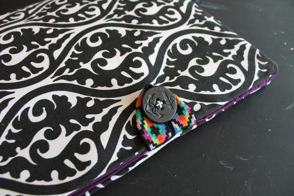 How to sew a planner cover with button tab closure