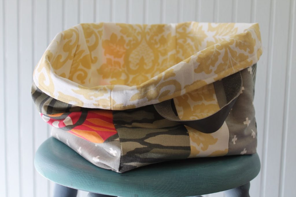How to sew a large scrappy bin