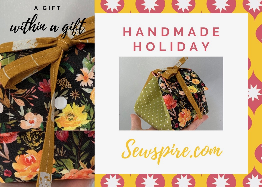How to sew a fabric gift box with tie-snap-flap closure