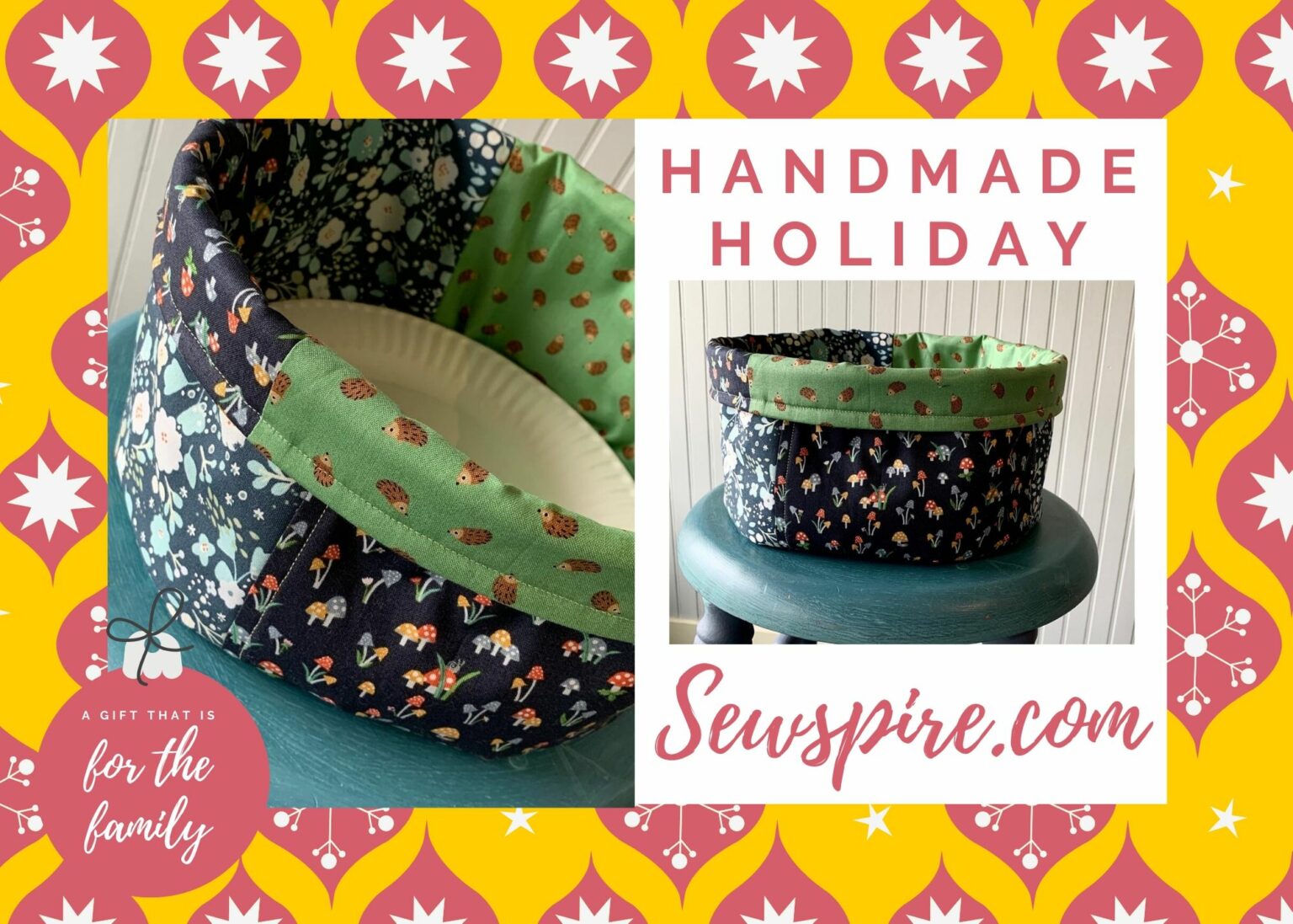 Handmade Holiday Series: How to sew a round fabric bin to hold paper ...