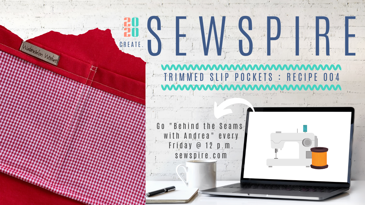 Sewspire Sewing Recipe 004: Trimmed Slip Pocket