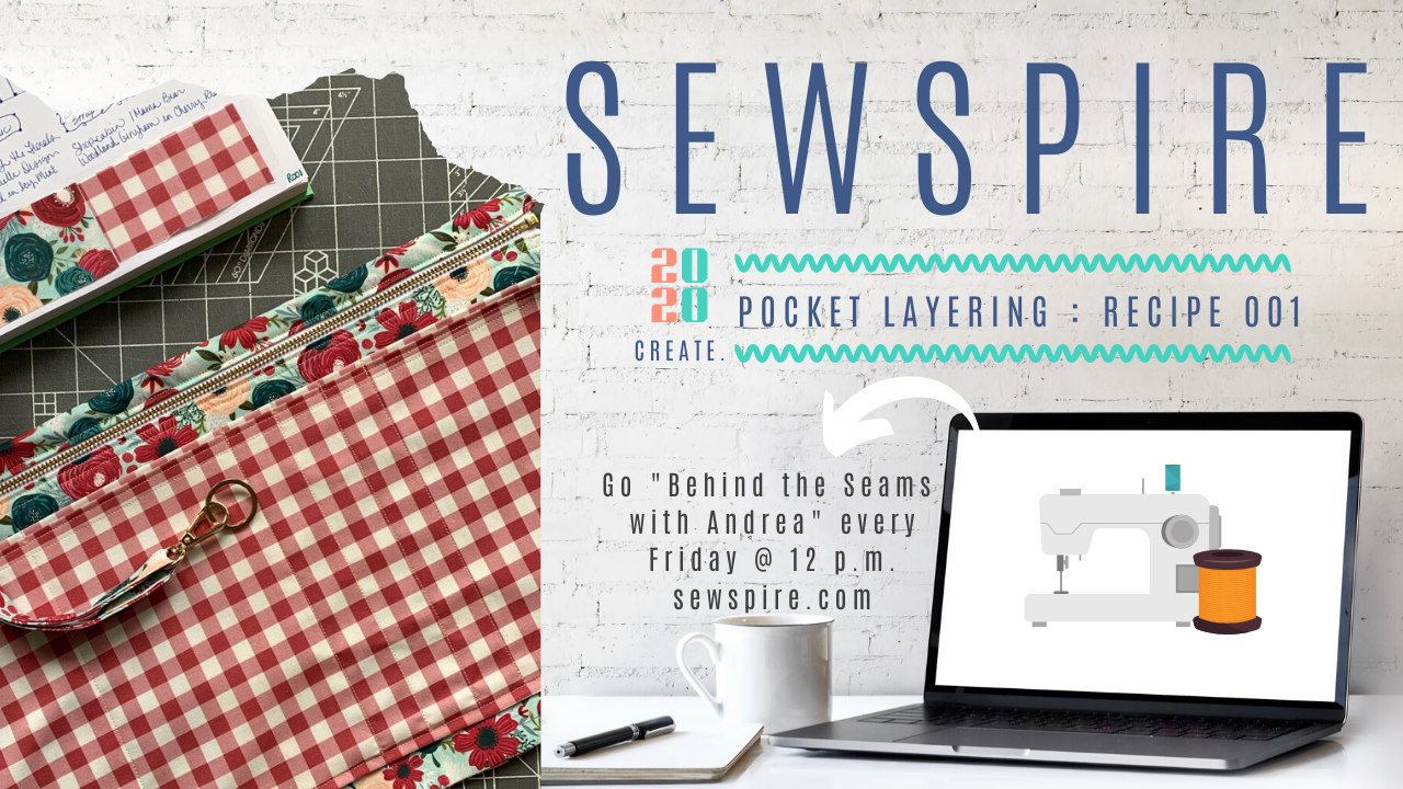 Sewspire Recipe 001: Layering fabric to create functional pockets.